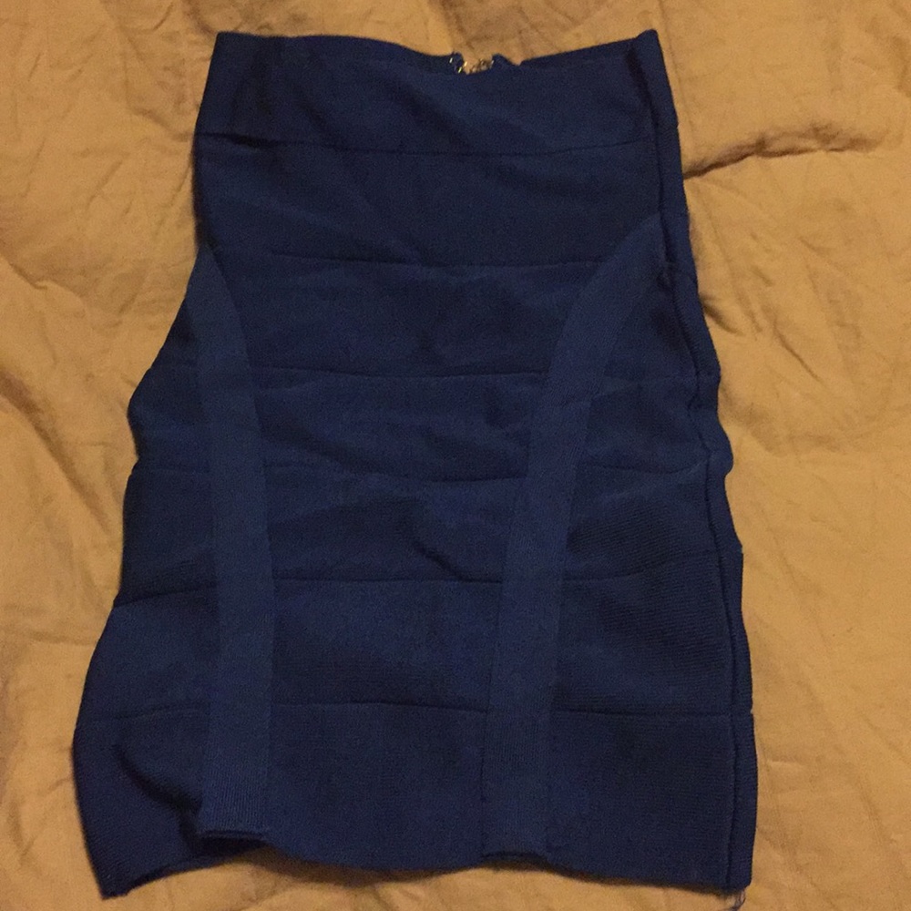 Bebe dark blue bandage skirt